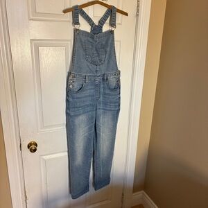 EIGHTYTWO Light Wash Denim Overalls Women’s Size 11 Straight Leg Bib Jeans